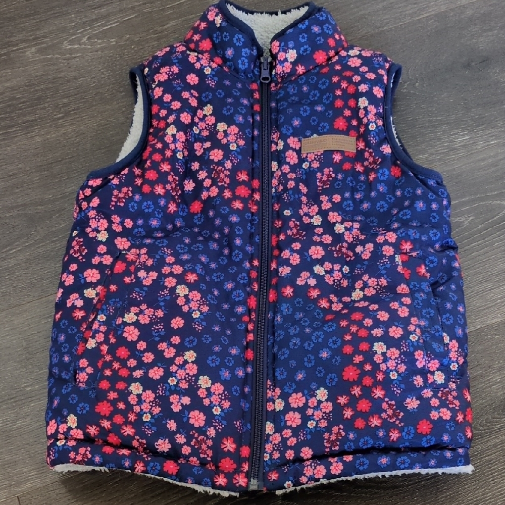 Buffalo David Bitton Navy Floral Puffer Vest for Kids